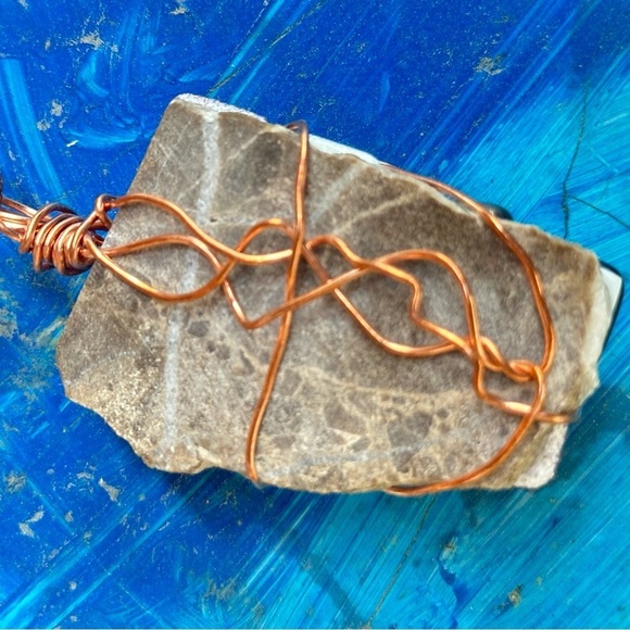 Colorful Wire-Wrapped Pendant - Picture 10 of 12